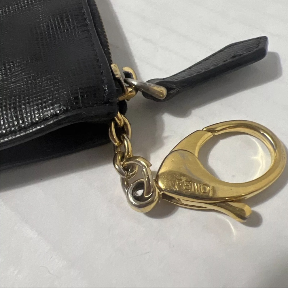 FENDI Vitello Monster Bug Eyes Mini Key Cles Pouch Bag Charm Cles Keychain Black - Picture 6 of 7